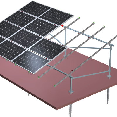 Steel Aluminum Hybrid Solar Mounting System manufacturer